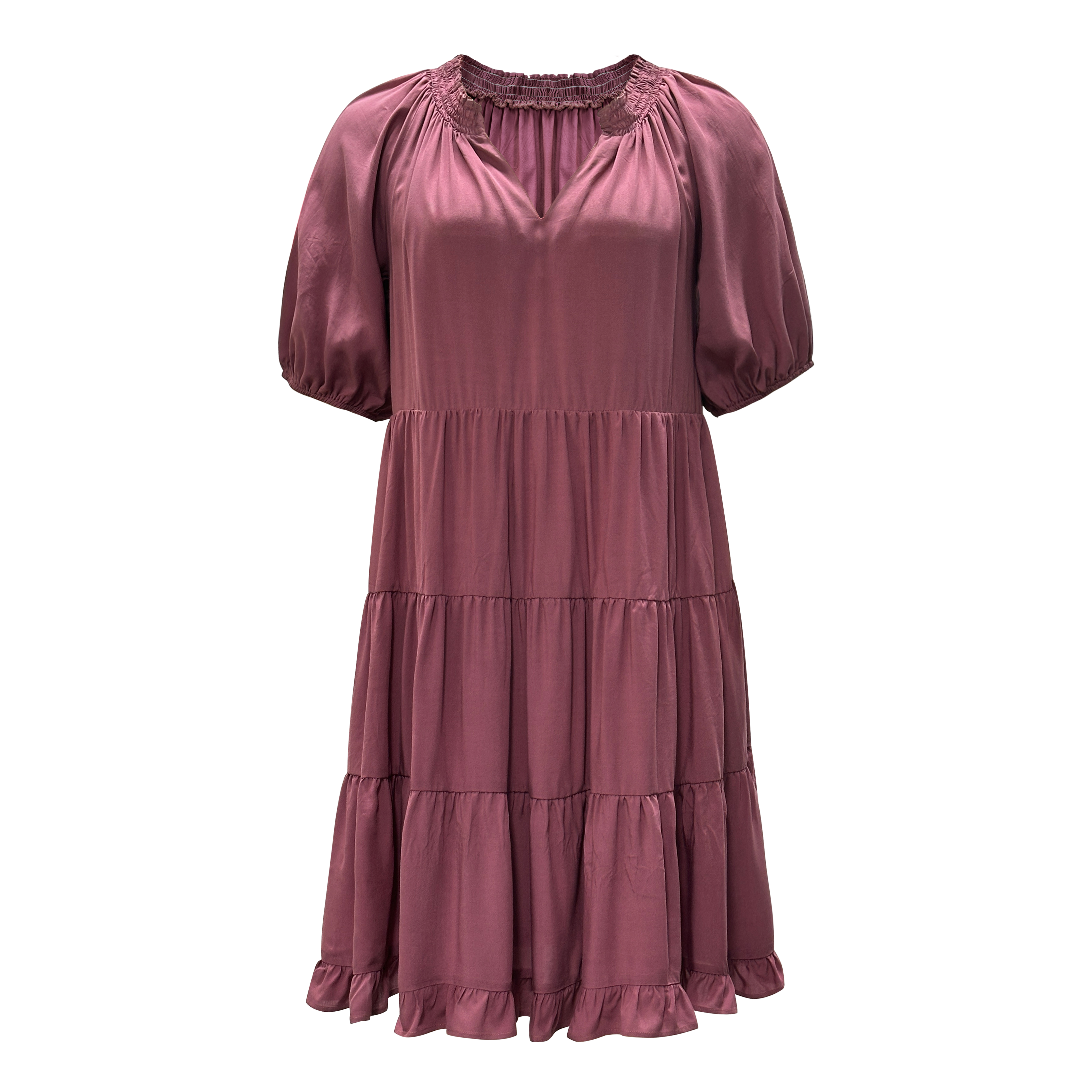 Women's V-Neck Short Sleeve Dress