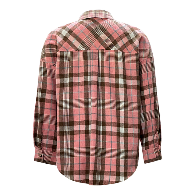 Fashion Plaid Long Sleeve Shirt for Women