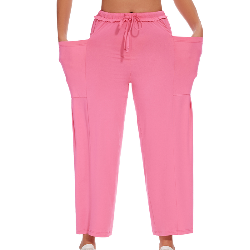 Women's High Waisted Cargo Pants Travel Streetwear Baggy Stretchy Pants with Pockets 