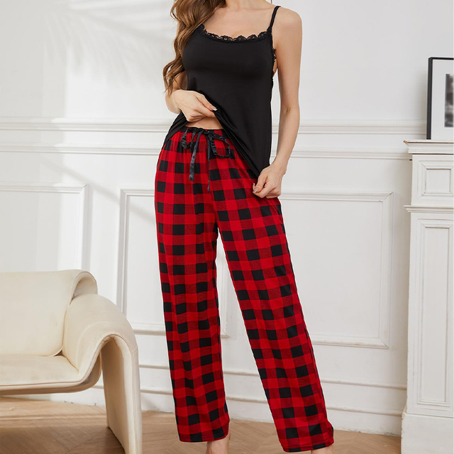 Women’s Pajama Set - Sleepwear Tops with Pants Casual and Prints Pajama Sets