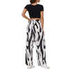 Women's High Waist Print Wide Leg Pants Boho Loose Casual Long Fit Pants Trousers