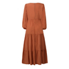 Europe And The United States Fashion Autumn New Street Temperament Women's Big Swing Type Solid Color Splicing Dresses
