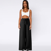 2024 Straight Casual Pants Loose Casual Tie Women's Pants Premium Feeling Skinny Pants Wide Leg Pants