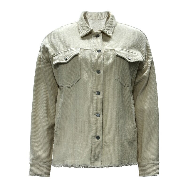 Women's European & American Style Flannel Shacket Jacket Weekend Casual Outerwear