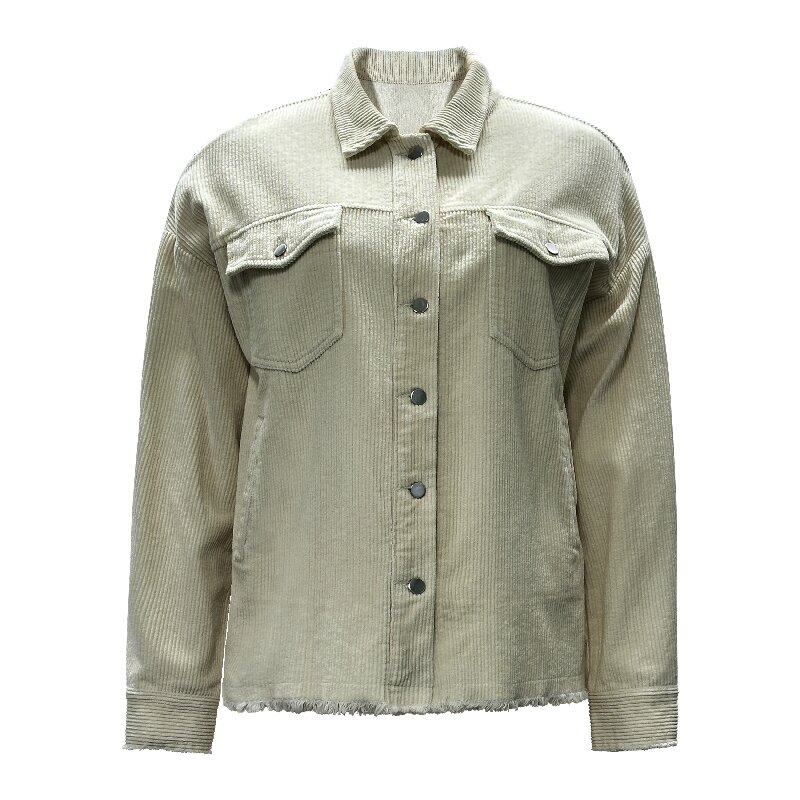 Women's European & American Style Flannel Shacket Jacket Weekend Casual Outerwear