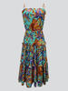 Printed Waist-Cinching Slip Dress | Women's Flowy Summer Beach Vacation Resort Sundress