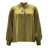 Luxury Stand Collar Tie-Up Shirt | Women's Elegant High-End Long Sleeve Blouse