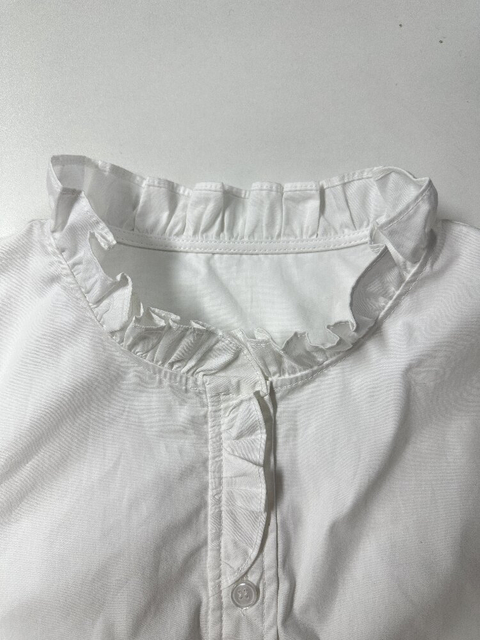 French Style Ruffle Blouse | Elegant Long Sleeve Top for Women