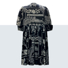 Printed Black Boho Dress | Women's Summer Tropical Vacation Dress