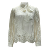 Sheer Mesh Jacquard Shirt - Chic Daily Date Night Party Blouse