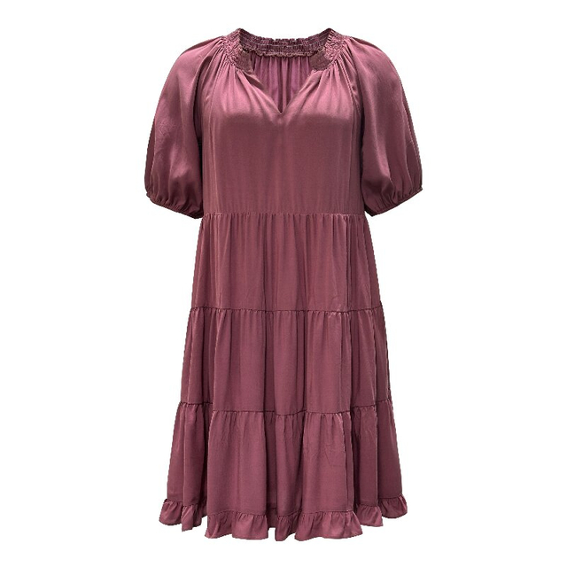 Classic Solid V-Neck Dress | Women's Summer Casual Dress