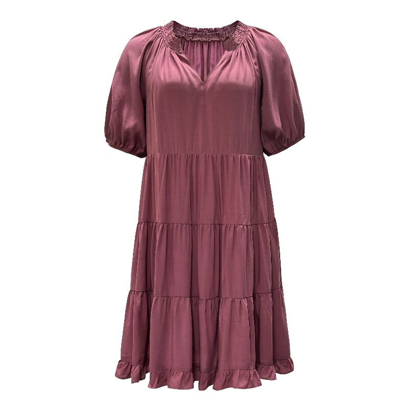 Classic Solid V-Neck Dress | Women's Summer Casual Dress