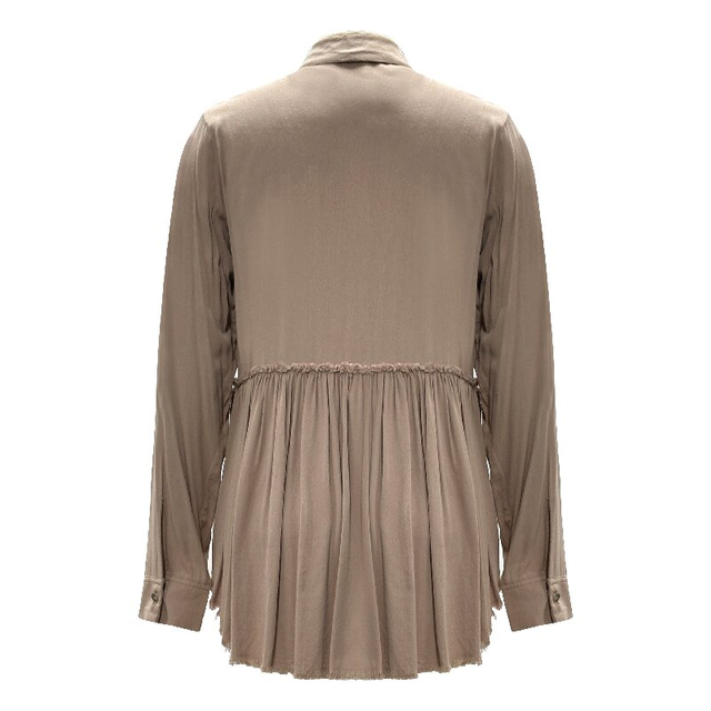 Pleated Collared Loose Dress | Women's Lightweight Short Sleeve Solid Summer Casual Dress