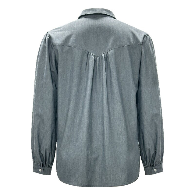 Collared Shirt with Pockets | Women's Long Sleeve High-End Office Blouse