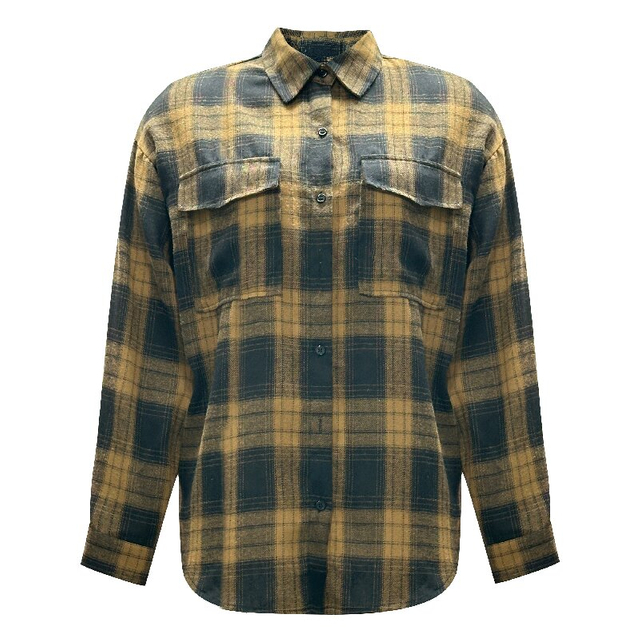 Vintage Plaid Shirt with Pockets | Women's Loose Long Sleeve Daily Workwear Top