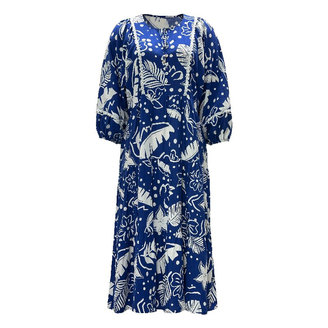 Printed Boho Maxi Dress | Women's Lightweight Short Sleeve Vacation Resort Dress