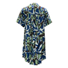 Printed Boho Resort Dress | Women's Short Sleeve Collared Vacation Dress