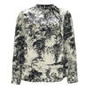 Artistic Ink Print Blouse - Long Sleeve High-End Daily Casual Top