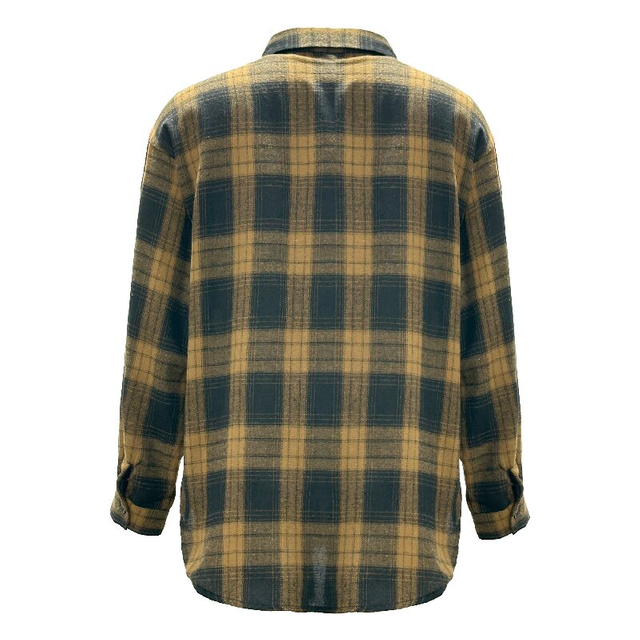 Vintage Plaid Shirt with Pockets | Women's Loose Long Sleeve Daily Workwear Top