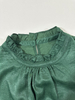 Back Detail Waist-Cinching Dress | Women's Elegant High-End Long Sleeve Green Dress