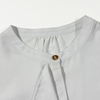 Ruffle Detail White Shirt | Women's Lightweight Round Neck Long Sleeve Blouse