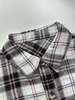 Black and White Plaid Shirt | Women's Vintage Loose Casual Long Sleeve Top