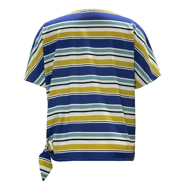 Striped Short Sleeve T-Shirt | Women's Lightweight Round Neck Summer Casual Shirt