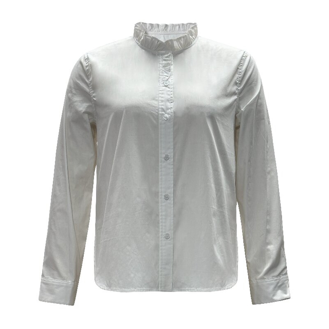 French Style Ruffle Blouse | Elegant Long Sleeve Top for Women