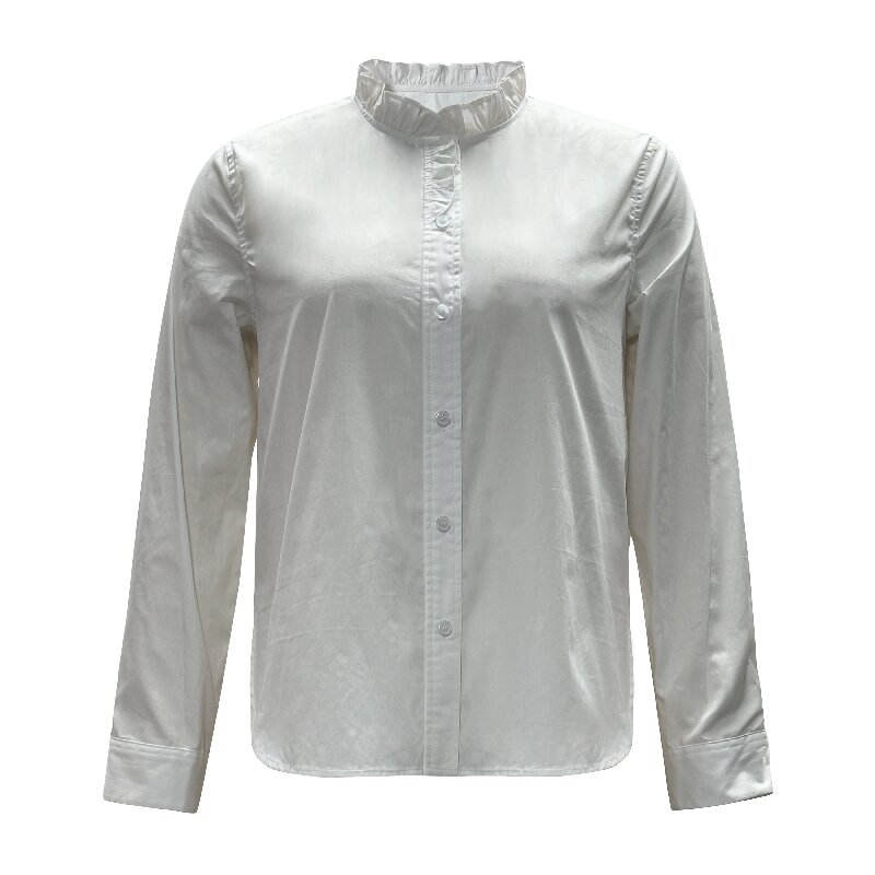French Style Ruffle Blouse | Elegant Long Sleeve Top for Women