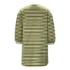 Spring Summer Green and White Striped Dress | Women's Round Neck Long Sleeve Loose Casual Dress