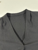 Lantern Sleeve V-Neck Blouse | Women's Lightweight Black Top for Daily Date Work Weekend