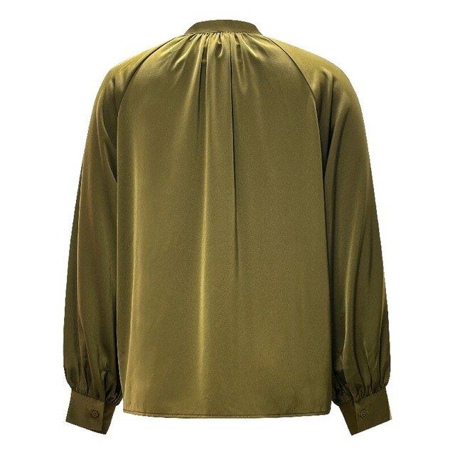 Luxury Stand Collar Tie-Up Shirt | Women's Elegant High-End Long Sleeve Blouse