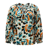 French Long Sleeve Blouse | Women's Round Neck Loose Casual Printed Shirt